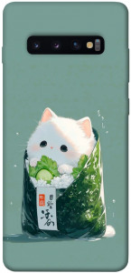 Чехол Cat onigiri для Galaxy S10 Plus (2019)