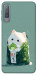 Чехол Cat onigiri для Galaxy A7 (2018)