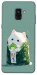 Чехол Cat onigiri для Galaxy A8 (2018)