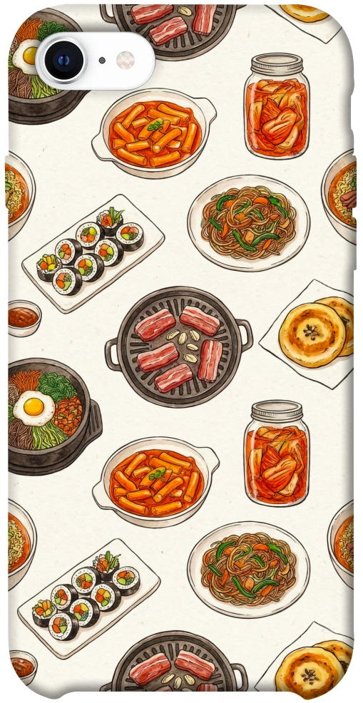 Чехол Korean food для iPhone SE (2020)