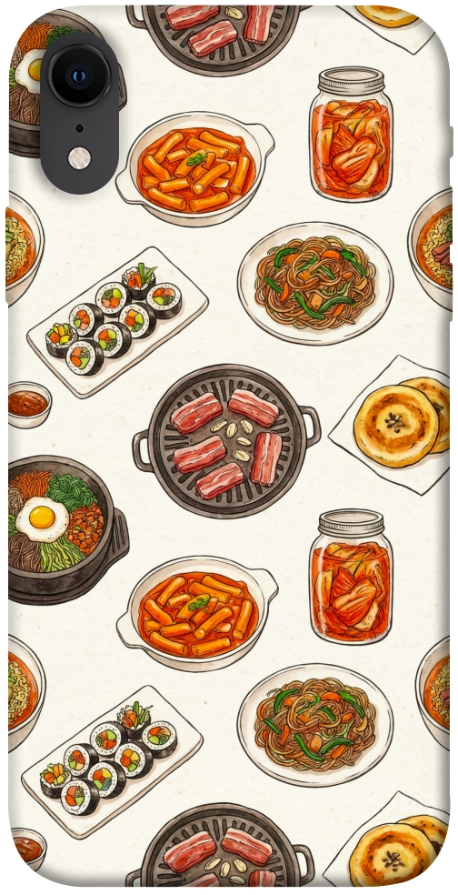 Чехол Korean food для iPhone XR