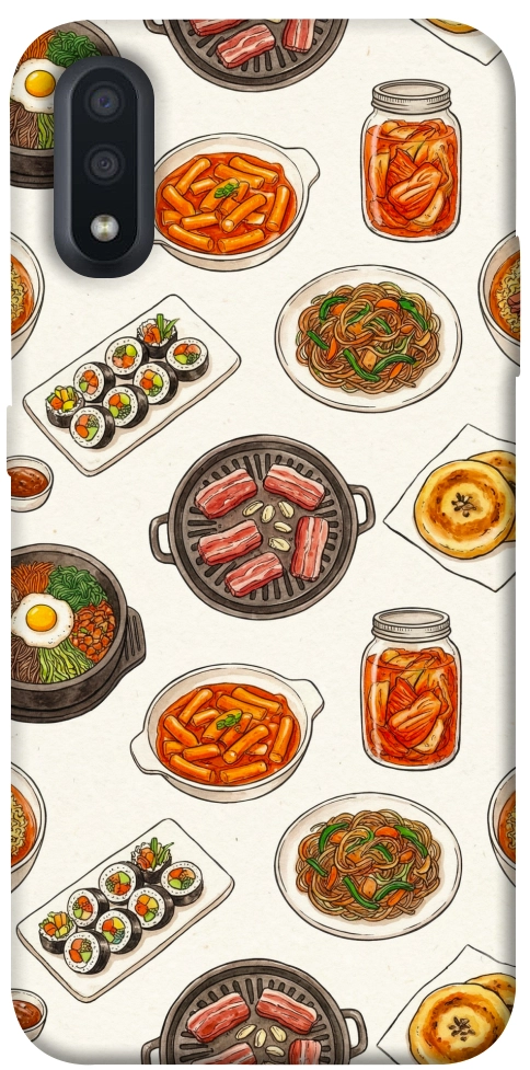 Чохол Korean food для Galaxy A01