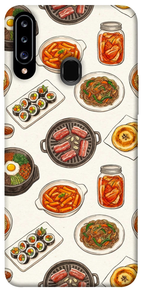 Чохол Korean food для Galaxy A20s (2019)