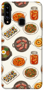 Чохол Korean food для Galaxy A20s (2019)
