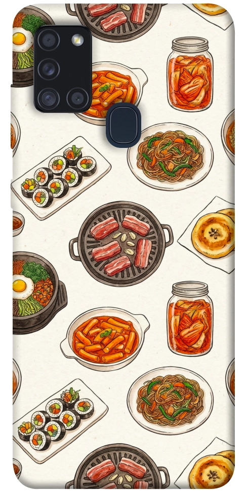 Чехол Korean food для Galaxy A21s (2020)
