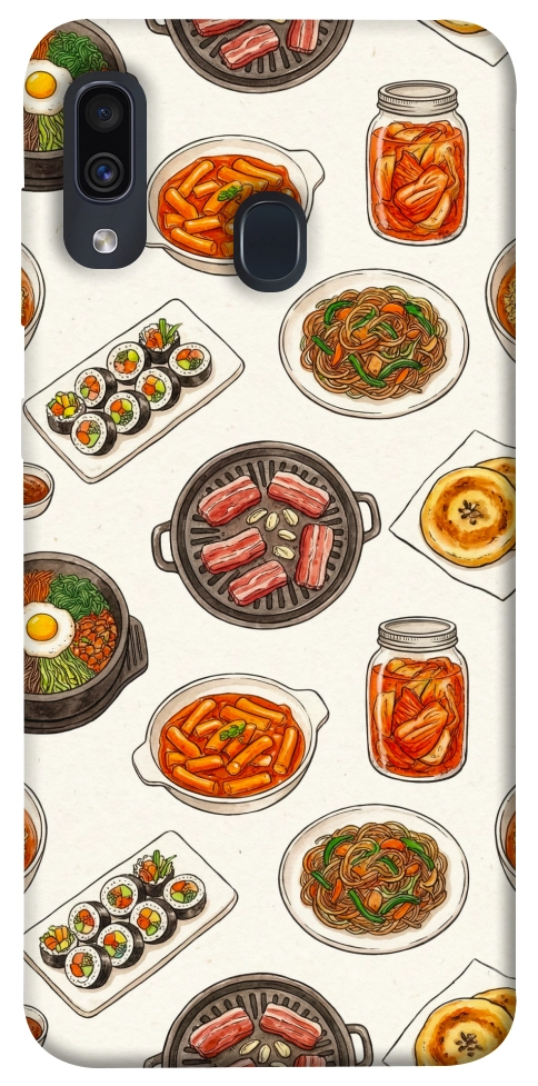 Чехол Korean food для Galaxy A30 (2019)