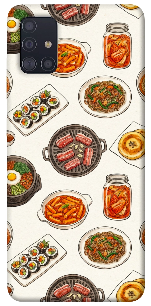 Чехол Korean food для Galaxy A51 (2020)