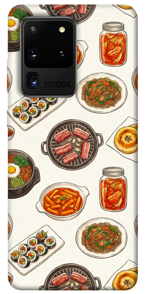 Чехол Korean food для Galaxy S20 Ultra (2020)