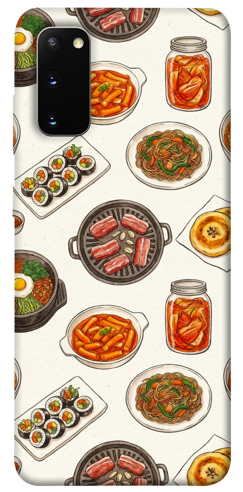 Чехол Korean food для Galaxy S20 (2020)