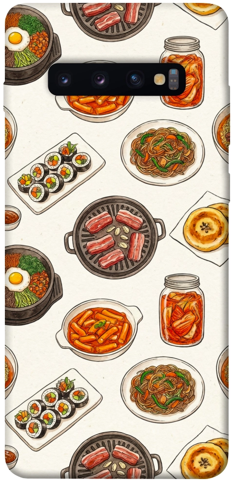 Чехол Korean food для Galaxy S10 Plus (2019)
