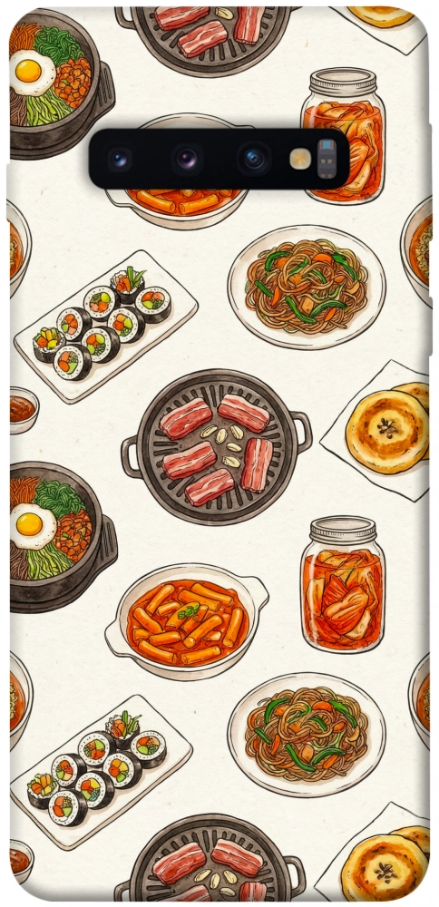Чехол Korean food для Galaxy S10 (2019)