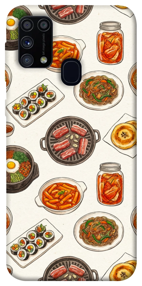 Чохол Korean food для Galaxy M31 (2020)
