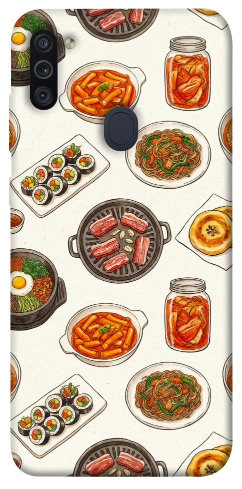Чехол Korean food для Galaxy M11 (2020)
