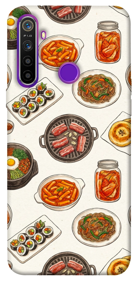 Чехол Korean food для Realme 5