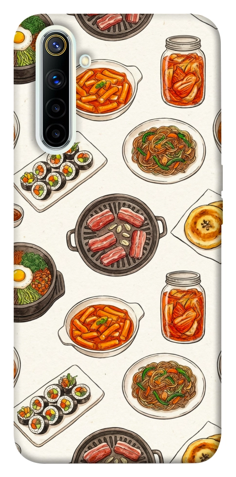 Чехол Korean food для Realme 6