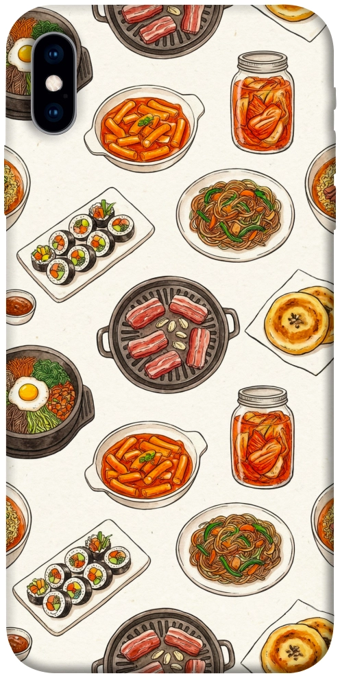 Чохол Korean food для iPhone XS
