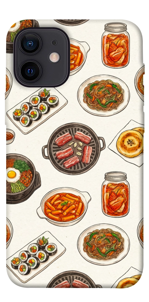 Чехол Korean food для iPhone 12 mini