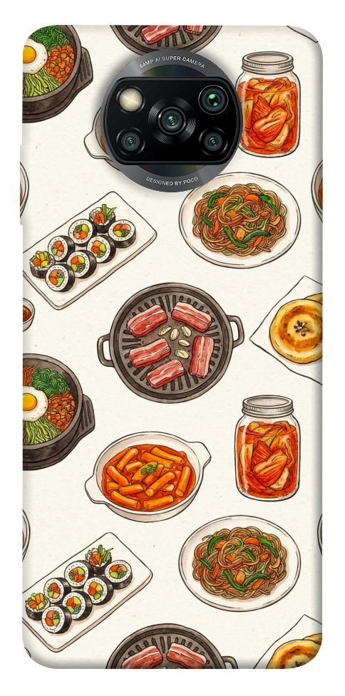Чохол Korean food для Xiaomi Poco X3 NFC