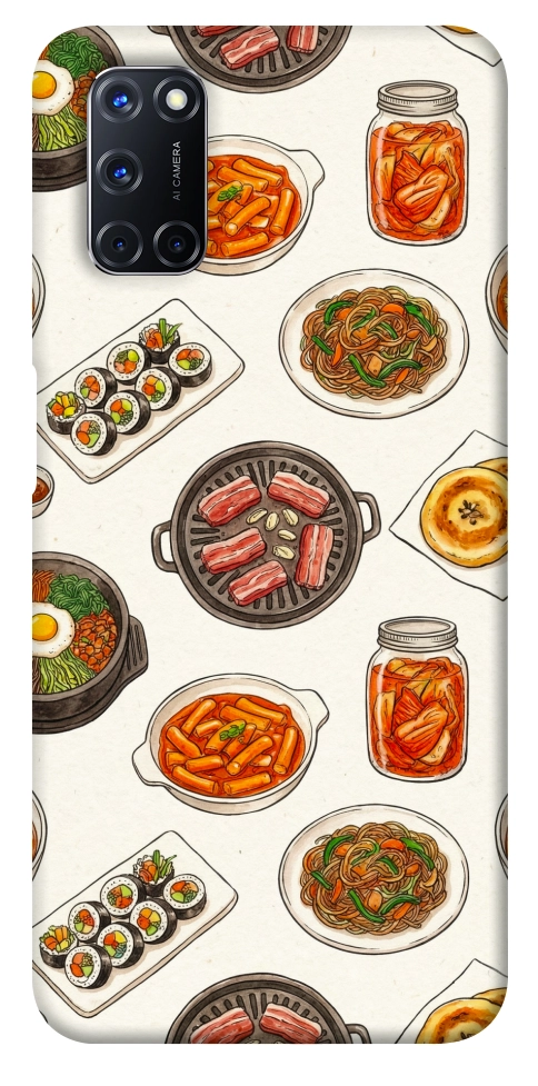 Чехол Korean food для Oppo A92