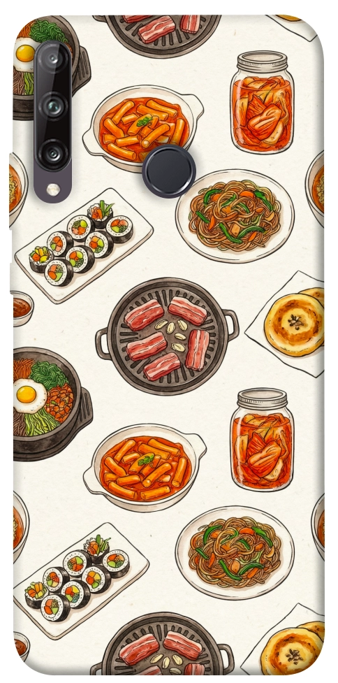 Чехол Korean food для Huawei P40 Lite E
