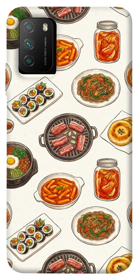 Чехол Korean food для Xiaomi Poco M3