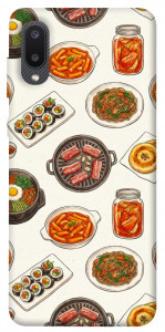 Чохол Korean food для Galaxy A02