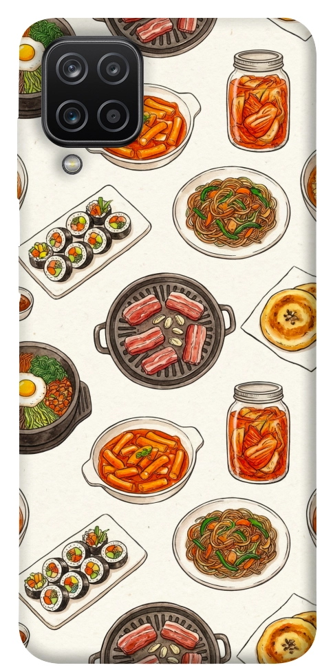 Чехол Korean food для Galaxy A12