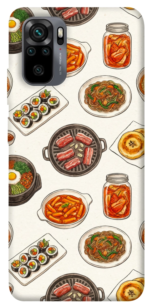 Чохол Korean food для Xiaomi Redmi Note 10