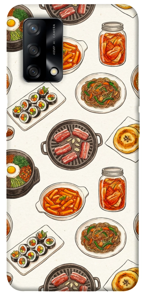 Чехол Korean food для Oppo A74 4G
