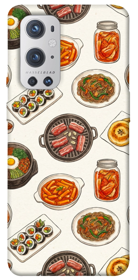 Чехол Korean food для Oneplus 9 pro