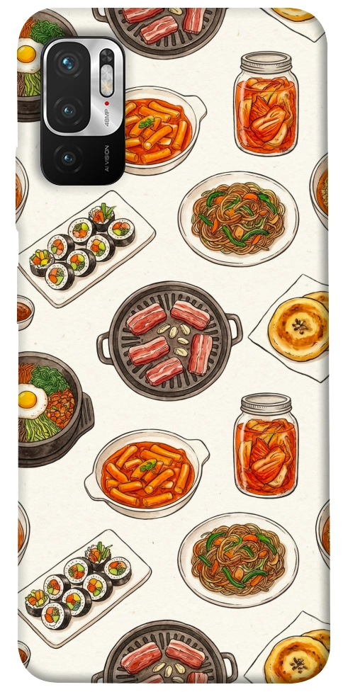 Чехол Korean food для Xiaomi Redmi Note 10 5G