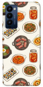 Чехол Korean food для TECNO Camon 18