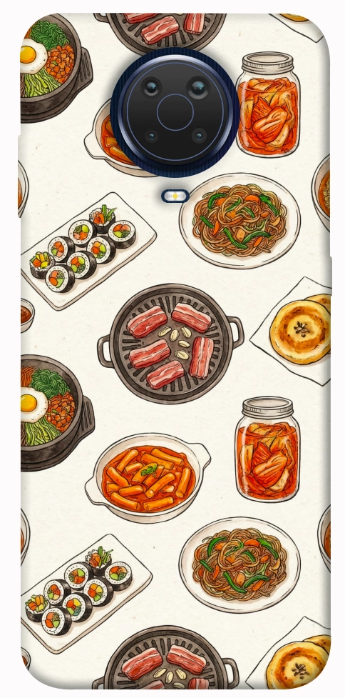 Чохол Korean food для Nokia G10