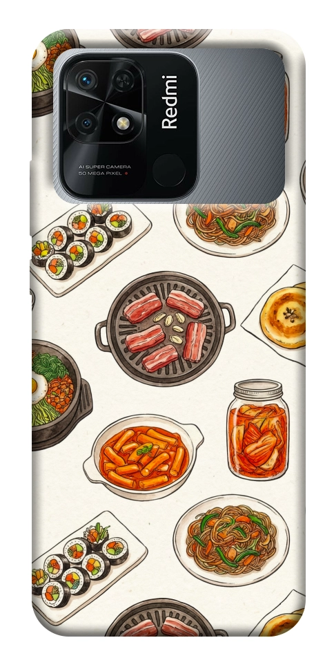 Чехол Korean food для Xiaomi Redmi 10C