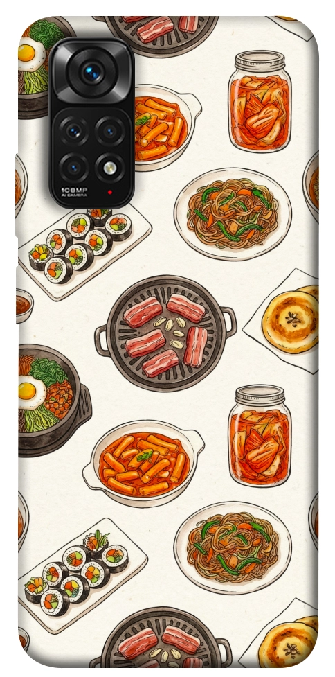 Чехол Korean food для Xiaomi Redmi Note 11 (Global)