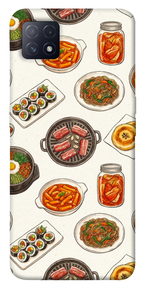 Чехол Korean food для Oppo A73 5G
