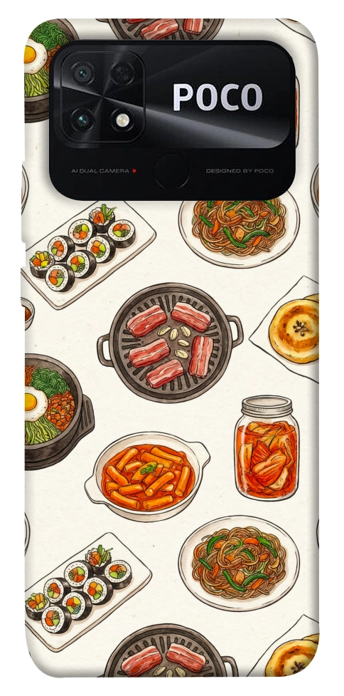 Чехол Korean food для Xiaomi Poco C40
