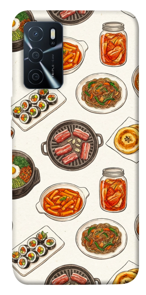 Чехол Korean food для Oppo A16