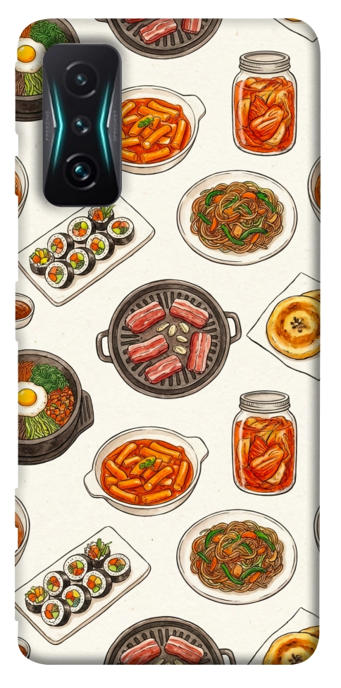 Чехол Korean food для Xiaomi Redmi K50 Gaming
