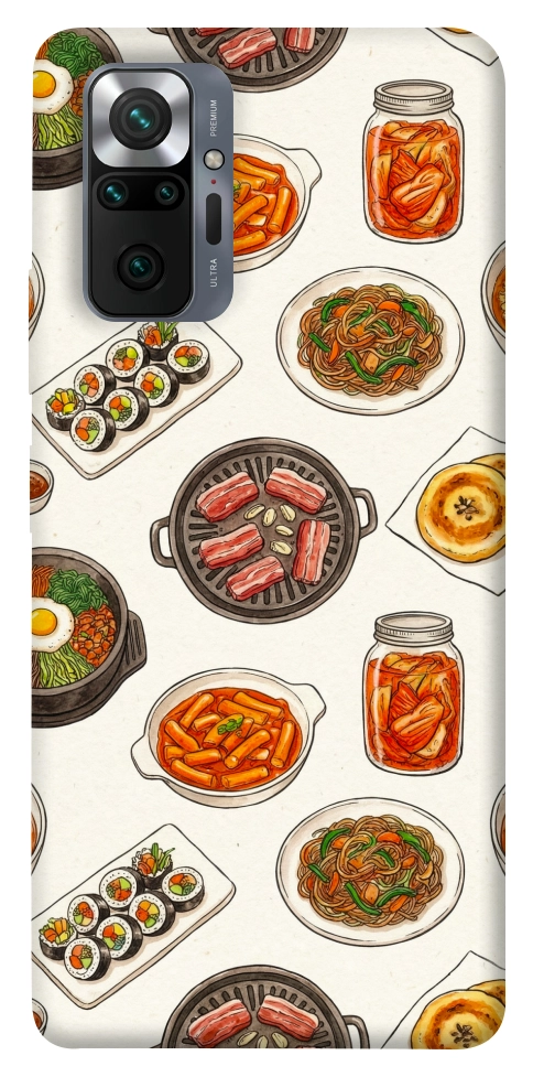 Чехол Korean food для Xiaomi Redmi Note 10 Pro Max
