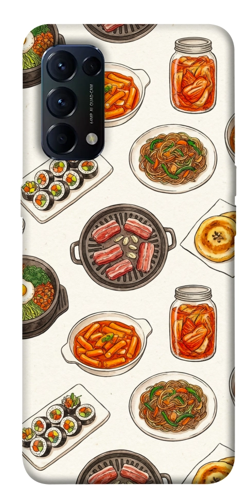 Чехол Korean food для Oppo Reno 5 4G