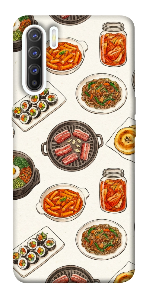 Чехол Korean food для Oppo Reno 3