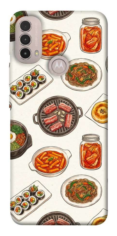 Чехол Korean food для Motorola Moto E40