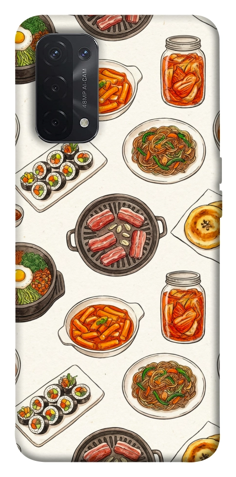 Чехол Korean food для Oppo A74 5G