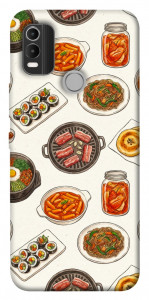 Чехол Korean food для Nokia C21 Plus