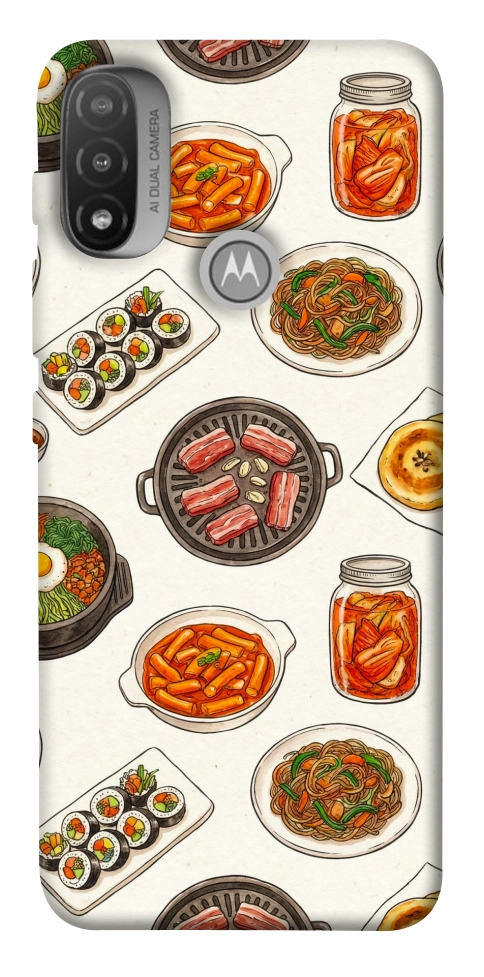 Чехол Korean food для Motorola Moto E20