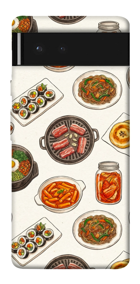 Чохол Korean food для Google Pixel 6