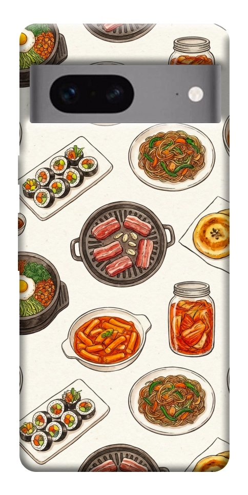 Чехол Korean food для Google Pixel 7