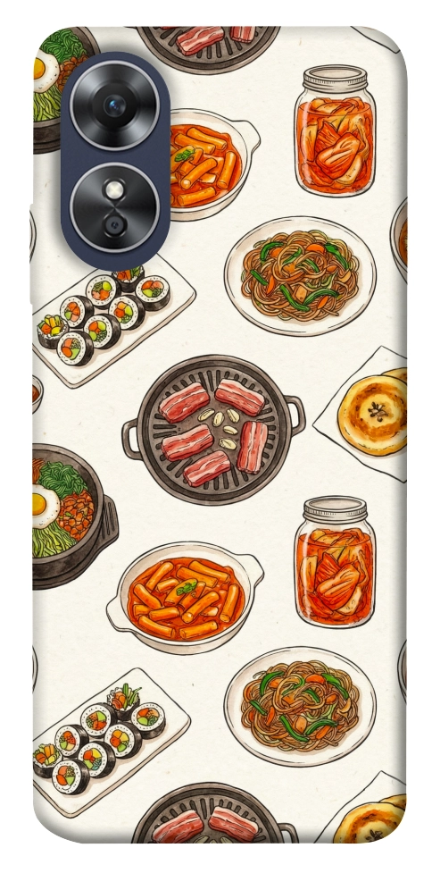 Чохол Korean food для Oppo A17
