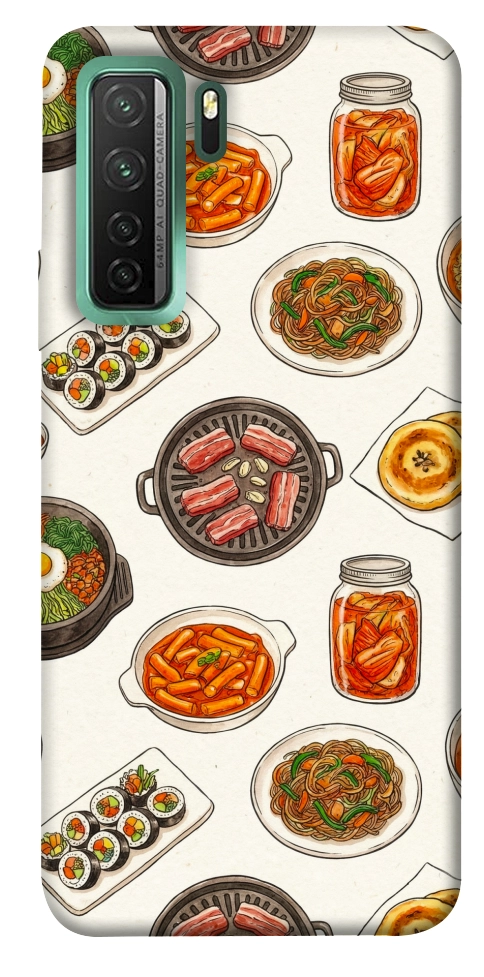Чехол Korean food для Huawei nova 7 SE